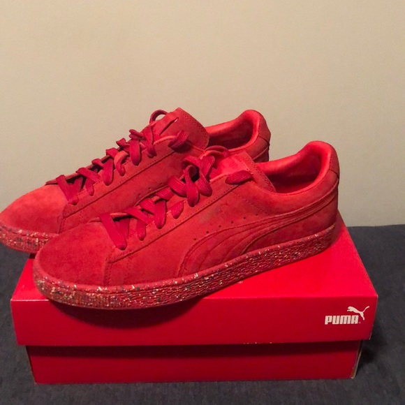 puma suede classic paint splatter